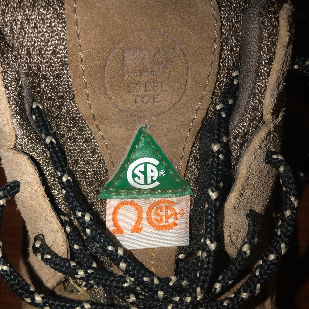 Timberland Steel Toe Lace Up Boots - Tan and Black - Picture 4 of 6